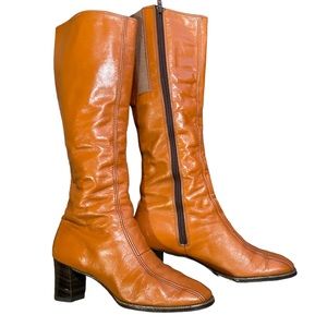 6 N vintage 60s 70s mod Hippie knee high gogo boots